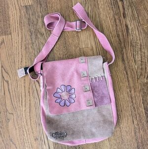 Real Leather Suede Crossbody Bag